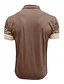 abordables Polo classique pour homme-Homme Polo en coton mélangé Chemise de golf Occasionnel Sports Classique Manche Courte Mode Frais Bloc de Couleur Rayures Boutons Été Printemps &amp; Automne Coupe régulière Marron Sapin Gris foncé Noir