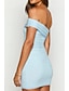 preiswerte Abschlusskleider-Damen Minikleid Weißes Kleid Abschlusskleid Heimkehr-Kleid Bodycon Mode Reifen Abschlussfeier Date Ausgehen Normale Passform Einfach Ärmellos Ein-Schulter Schwarz Weiß Leicht Blau Sommer