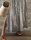 economico Arte &amp; Design Abiti-Per donna Abito maxi Vestito Estivo Abito a trapezio Vacanza Casual Uscire Spiaggia Vestibilità regolare Floreale Grafico Manica Corta Scollo a V Blu Verde Primavera Autunno