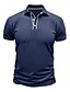 ieftine Polo clasic pentru bărbați-Bărbați Cămașă de golf Tricouri polo de golf Muncă Casual Rever Manșon scurt De Bază Modern Bloc Culoare Peteci Nasturi Primavara vara Fit regulat Maro Închis Negru Alb Vișiniu Bleumarin Verde Militar