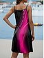 ieftine Rochie Artă și Design-Pentru femei Rochie Mini Rochie A line Rochie de vară Rochie Slip Vacanță Casual Zilnic Fit regulat Grafic Abstract Fără manșon În V Albastru piscină Fucsia Trifoi Vară