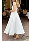 abordables Robes de Diplôme-Femmes Robe Midi Robe Blanche Robe de remise des diplômes Robe Nuisette Mode Anniversaire Remise des Diplômes Date Coupe régulière Uni Sans manches Bretelles spaghetti Noir Blanche Été