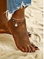 voordelige Damesarmband-boho zonne-enkelbandje voor vrouwen – verstelbare gelaagde strandvoetsieraden, zilveren ketting en zwarte koord enkelband voor de zomer, vakantie en dagelijks gebruik