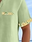 abordables chemises en lin pour hommes-Homme Chemise Chemise en lin Chemise d&#039;été Chemise de Plage Chemises non rentrées Plaid Vacances Fête Vert Claire Rose Claire Vert Bleu clair Manche Courte Col Été Vêtement Tenue