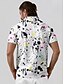 abordables Tapas-Hombre Camisas de polo Blanco Manga Corta Camiseta Ropa de golf Ropa Trajes Ropa Ropa