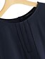 preiswerte Hemden-Damen Hemd Bluse Baumwoll-Leinen-Hemden Einfach Modern Lässig Halbarm Rundhalsausschnitt Normale Oberteile Täglich Ausgehen Asymmetrisch Schwarz Weiß Blau Khaki Grau Sommer