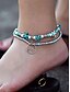 abordables Pulsera de mujer-Tobillera con dije de estrella de mar y tortuga estilo bohemio: pulsera de tobillo con capas de cuentas hecha a mano, joyería de surfista de playa para mujeres y niñas, accesorio para pies para las vacaciones de verano