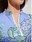 cheap Golf Dresses-Women&#039;s Golf Dress Dark Navy Light Blue Short Sleeve Sun Protection Dress Paisley Ladies Golf Attire Clothes Outfits Wear Apparel