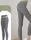 abordables Leggings et collants de yoga-Pantalon de yoga Leggings de yoga Femmes Yoga Entraînement en salle Pilates Collants Taille haute Spandex Des sports Tenues de Sport Élastique Mince Brun claire Noir
