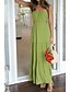 economico Abiti da festa-Per donna Abito Midi Abito Bianco Abito da laurea Abito Sottoveste Moda Moderno Compleanno Ferie Data Vestibilità regolare Semplice Senza Maniche Spalline sottili Bianco Verde chiaro Arancione Estate