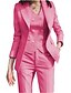 cheap Mom&#039;s Pant Suits-3 Piece Mother of the Bride  Elegant Simple Shirt Collar Ankle Length Polyester Long Sleeve with Solid Color
