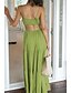 economico Abiti da festa-Per donna Abito Midi Abito Bianco Abito da laurea Abito Sottoveste Moda Moderno Compleanno Ferie Data Vestibilità regolare Semplice Senza Maniche Spalline sottili Bianco Verde chiaro Arancione Estate