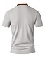 preiswerte Herren Elite Polo-Herren Polo Strick-Polopullover Formell Arbeit Umlegekragen Kurzarm Einfarbig Farbblock Frühling Schwarz Weiß Hellgrün Grau Polo