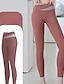 abordables Leggings et collants de yoga-Pantalon de yoga Leggings de yoga Femmes Yoga Entraînement en salle Pilates Collants Taille haute Spandex Des sports Tenues de Sport Élastique Mince Brun claire Noir