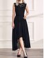 billiga Under 129,99 USD-Klänning Brudmödrarsklänning Bröllopsgäst Elegant Avslappnad Rund hals Gulvlång Polyester Ärmless med Spets