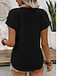 voordelige Kunst &amp; Design t-shirt-Dames T-shirt Hart Grafisch Casual Korte mouw V-hals Normale tops Dagelijks Weekend Afdrukken Zwart Wit Lichtgroen Blozend Roze Zomer