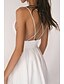voordelige Afstudeerjurken-Dames Halflange jurk Witte jurk Afstudeerjurk Slipdress Modieus Verjaardag valmistuminen Uitgaan Normale pasvorm Effen Mouwloos Spaghettibandjes Zwart Wit Rood Groen Zomer