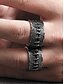 abordables Accesorios de Halloween-Anillo gótico punk cosido para hombre: anillo de plata vintage para moteros, rockeros y Halloween.
