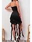 abordables Vestidos de Graduación-Mujer Mini vestido Vestido blanco Vestido de graduación vestido de regreso a casa Corte Bodycon Moda Cumpleaños Graduación Cita Ajuste regular Plano Sin Mangas Correa de espagueti Negro Blanco Rojo