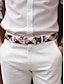 cheap Men&#039;s Belts-Men&#039;s Braided Elastic Stretch Belt – Multicolor Woven Design with Leather Tip &amp; Metal Buckle, Casual &amp; Golf Style, Adjustable Fit for Jeans &amp; Trousers, Perfect for Sports &amp; Everyday Wear