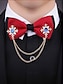 cheap Men&#039;s Ties &amp; Bow Ties-Vintage Blue Gem Collar Chain Brooch – Elegant Double Chain Lapel Pin for Men &amp; Women, Gothic Victorian Style Shirt &amp; Suit Accessory, Formal Wedding &amp; Party Jewelry
