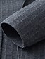 tanie Męska elitarną odzież wierzchnia-Męskie Marynarka Sweter płaszcz Szkoła Formalny Ślub Elegancja Ciepłe Wiosna Jesień Wełna Nylon Jednokolorowe Żakard Wiele kieszeni Wygodne Pojedynczy biust Dwuprzyciskowy Blezer Czarny Ciemnoszary