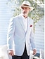 cheap Blazer-Men&#039;s Blazer Jacket Sport Coat Notch Collar Fashion Striped Blazer Pink Sky Blue Sage Standard Fit