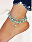 abordables Pulsera de mujer-Tobillera con dije de estrella de mar y tortuga estilo bohemio: pulsera de tobillo con capas de cuentas hecha a mano, joyería de surfista de playa para mujeres y niñas, accesorio para pies para las vacaciones de verano