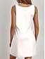 preiswerte Streifen- und geometrische Kleider-Damen Mini Kleid A-Linien Kleid Sundress Trägerkleid Sommerkleid Urlaub Tropisch Lässig Urlaub Täglich Strand Lockere Passform Grafik Streifen Ärmellos Rundhalsausschnitt Weiß Marineblau Blau Sommer