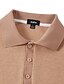 preiswerte Herren Klassisches Polo-Herren Waffel-Poloshirts Textur Lässig Ferien Revers Gerippter Polokragen Kurzarm Mode Basic Einfach Knöpfe Weich Sommer Frühling Normale Passform Weiß Gelb Burgunderrot Grün Khaki Hellgrau