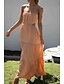 economico Abiti da festa-Per donna Abito Midi Abito Bianco Abito da laurea Abito Sottoveste Moda Moderno Compleanno Ferie Data Vestibilità regolare Semplice Senza Maniche Spalline sottili Bianco Verde chiaro Arancione Estate