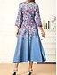 voordelige Bloemenjurk-Vrouwen&#039;s Maxi Jurk Zomerse Jurk A-lijn Jurk Vakantie Casual Dagelijks Regelmatige Pasvorm Bloemengrafiek Korte Mouw V Hals Roze Blauw Groen Zomer