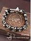 preiswerte Herrenschmuck-Punk-Totenkopf-Armband für Männer – handgewebtes Paracord-Armband zum Überleben, Gothic-Biker-Armband aus Metall, Schmuck im Rock-Stil für Partys und Konzerte