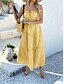 preiswerte Abschlusskleider-Damen Langes Kleid Maxikleid Weißes Kleid Abschlusskleid Freizeitkleid Schwingkleid Mode Modern Täglich Strand Wochenende Normale Passform Einfach Ärmellos Spaghettiträger Schwarz Weiß Gelb Blau