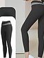 abordables Leggings et collants de yoga-Pantalon de yoga Leggings de yoga Femmes Yoga Entraînement en salle Pilates Collants Taille haute Spandex Des sports Tenues de Sport Élastique Mince Brun claire Noir