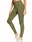 abordables Leggings y mallas de yoga-Mujer Pantalones de yoga Mallas Leggings de Yoga Cintura elástica Malla Levantamiento de tope Control de barriga Pilates Entrenamiento de gimnasio Rutina de ejercicio Pantalones Color sólido Negro