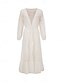 abordables Robes de plage-Maillots de Bain Femme Couverture Maillot Dentelle Patchwork Vacances Plage Tenue Couleur Unie Col en V Manches Longues Maillots de Bain