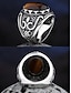 billiga Herrsmycken-vintage tigeröga stenring för män i rostfritt stål, antik silver tribal design, djärv statement ring, lämplig för vardagliga och formella tillfällen