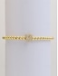 abordables Pulsera de mujer-Pulsera inicial con cuentas doradas para mujer: joyería con dijes del alfabeto personalizados, diseño elástico ajustable, estilo elegante, adecuada para regalos de graduación, cumpleaños y uso diario.