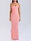preiswerte Hochzeiten &amp; Feste-Meerjungfrau  Trompete Quinceanera Kleider Elegantes Kleid Hochzeit Hochzeitsgast Bodenlänge Ärmellos Strapless Polyester Rückenfrei mit Rüsche