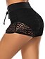 abordables Bas de bikini-Maillots de bain pour femmes boxers extensibles maillot de bain taille haute vacances plage vêtements couleur unie sans manches maillots de bain