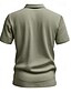 baratos Polo Clássico Masculino-Homens Pólo Camisa de golfe O negócio Casual Clássico Manga Curta Moda Côr Sólida Botões Bolsos Verão Primavera Normal Preto Branco Azul Marinha Verde cáqui Azul Claro Pólo
