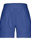 preiswerte Shorts aus Baumwollleinen-Damen Shorts aus Baumwollleinen Shorts Stoffhosen Lässig Kurz Natürliche Taille Einfach Tasche Elastischer Bund Bequem Außenbereich Täglich Ferien Wein Grau Schwarz Weiß Sommer Normale Passform