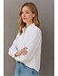 voordelige Kant Tops-Dames Overhemd Effen Basic Modern Lange mouw Overhemdkraag Normale tops Dagelijks Feestdagen Knop Wit Zomer