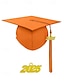 billige Damehatte-klasse af 2025 afgangshue med kvast og årstal charme – unisex mat finish mortarboard hat til high school og college ceremoni, flere farver