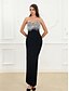 voordelige Schoolfeestjurken-Zeemeermin  trompet quinceañera jurken elegante jurk bruiloft gasten vloer lengte mouwloos strapless spandex rugloos met kwastjes