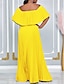 billiga Aftonklänningar-A-linjeformad Quinceanera-klänningar elegant klänning bröllop bröllopsgäst golvlängd kort ärm off shoulder polyester rygglös med veck