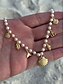 abordables Collar de mujer-Collar de perlas para mujer con dijes dorados del mar: joyería náutica de playa para vacaciones de verano y uso en resorts.