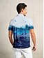 abordables Hauts-Homme T-shirt POLO Bleu Manche Courte Top Tenue de golf Vêtements Tenues Porter des vêtements