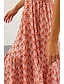 preiswerte Grafische Röcke-Damen Rock Bohemien Lässig Boho Maxi Mittlere Hüfthöhe Röcke Blumen Druck Mikroelastisch Urlaub Straße Dunkelrosa Purpur Fuchsie Orange Sommer Polyester